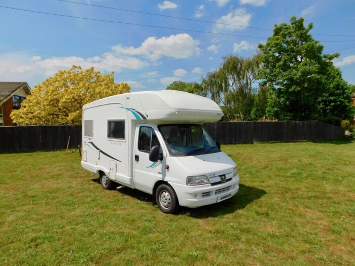 Auto-Sleeper Nuevo ES with 4 Berths and 5 x Travelling Seats with 5 x Seatbelts. Peugeot 2.0 Hdi Engine. 2005 and with Only 34,000 miles from New. (Deposit Now Taken)
