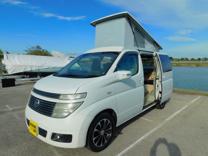Nissan Elgrand 2 + 2 Berth Pop Top Campervan with Automatic gearbox and with the End Kitchen, 4 Seatbelts.  £19,999