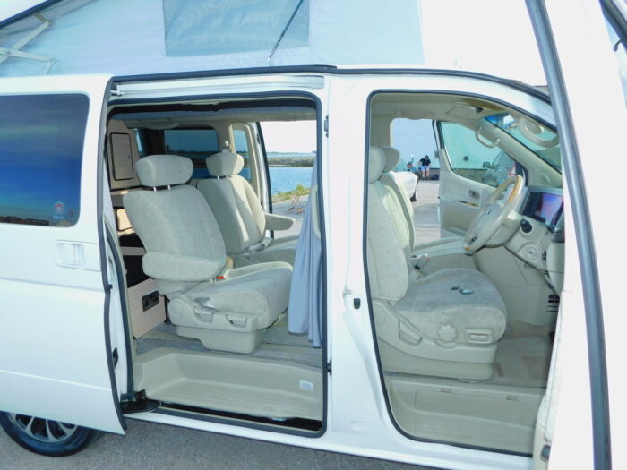 Nissan Elgrand 2 + 2 Berth Pop Top Campervan with Automatic gearbox and with the End Kitchen, 4 Seatbelts.  £19,999 - Image 2