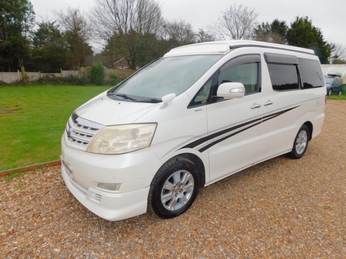 Toyota Alphard AUTOMATIC Petrol 2 Plus 2 Pop Top Campervan,  5 x 3 Point Seat Belts,  Extra Wide BED £22,999