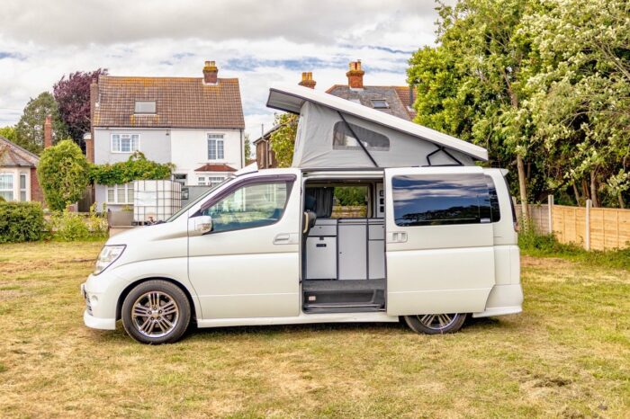 Nissan Elgrand 3.5 Petrol AUTOMATIC 2 Berth by Free Spirit Campervans. 2005 with Only 51,200 miles from New. 4 x 3 point Seat Belts. £22,999 - Image 7