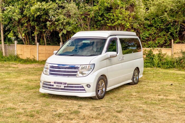 Nissan Elgrand 3.5 Petrol AUTOMATIC 2 Berth by Free Spirit Campervans. 2005 with Only 51,200 miles from New. 4 x 3 point Seat Belts. £22,999